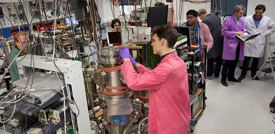 Sputtering systems in the Centre for Materials Physics Researchers using equipment